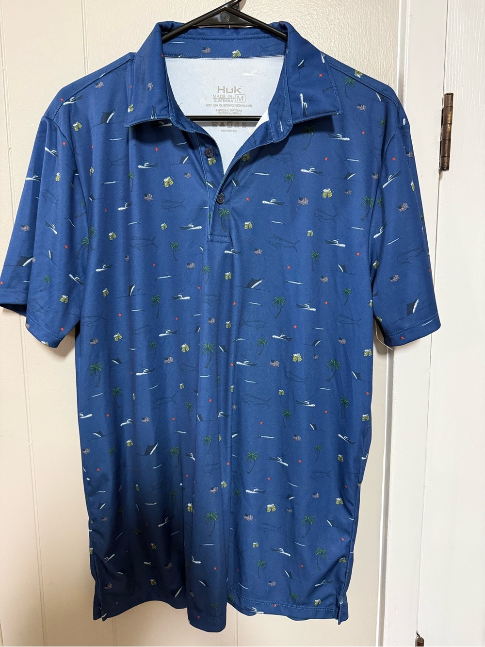 Huk Navy Blue Short-Sleeve Performance Polo
